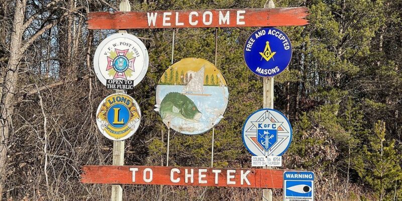 Chetek Wisconsin Welcome Sign