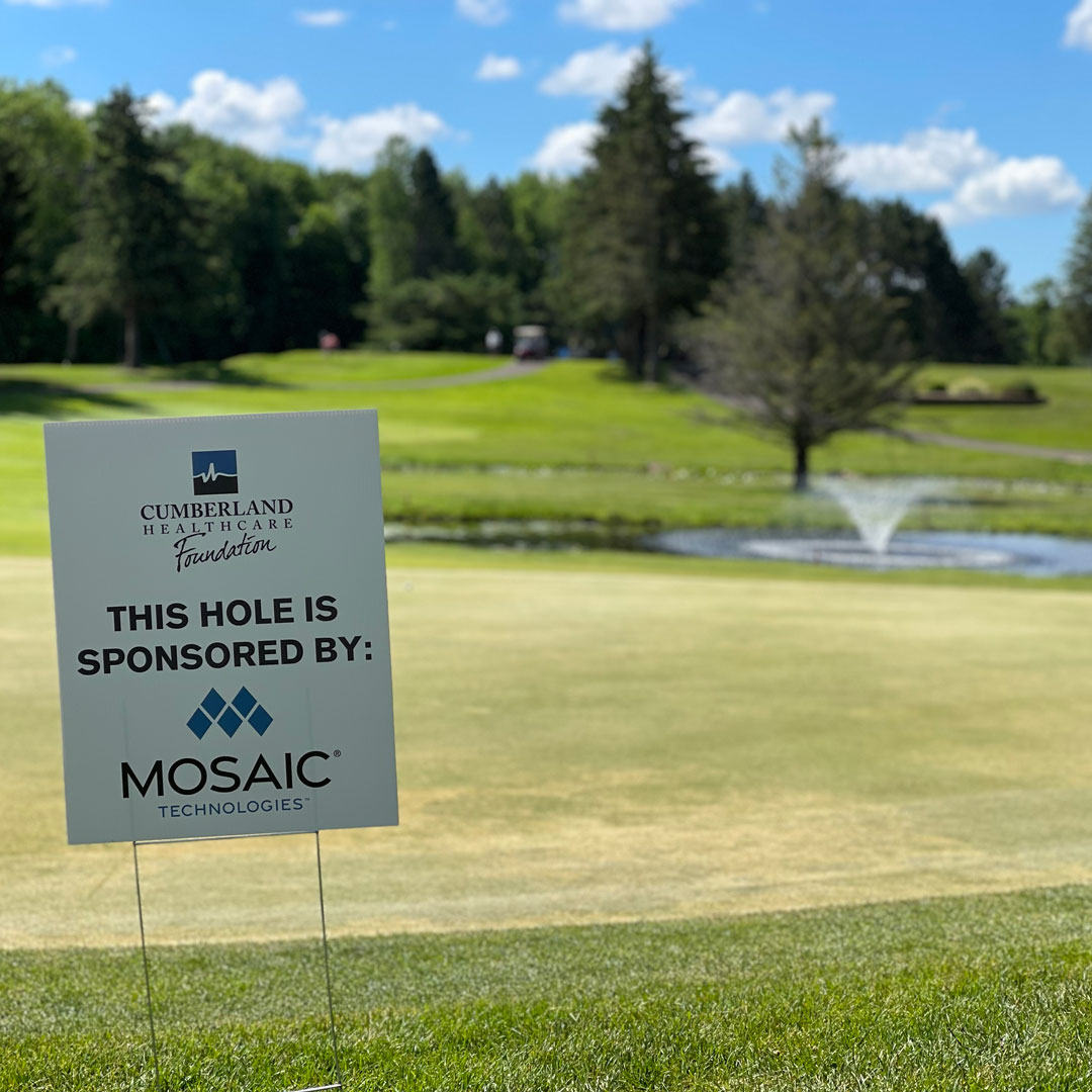 Cumberland Healthcare Foundation Golf Outing Hole Sponsor | Mosaic Technolgies